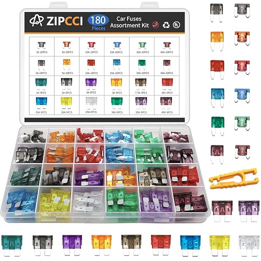 ZIPCCI Car Fuses Assortment Kit, Auto Accessories by ZIPCCI