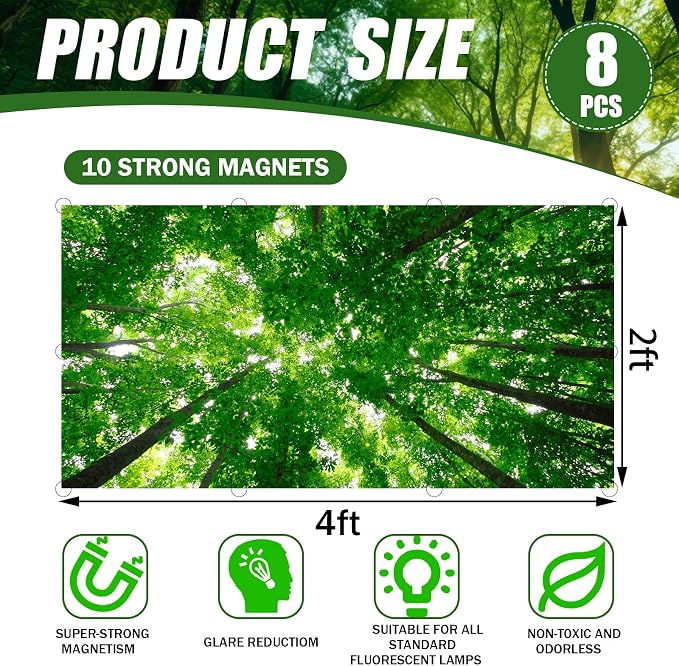 8 Pcs Fluorescent Light Covers - Image 2