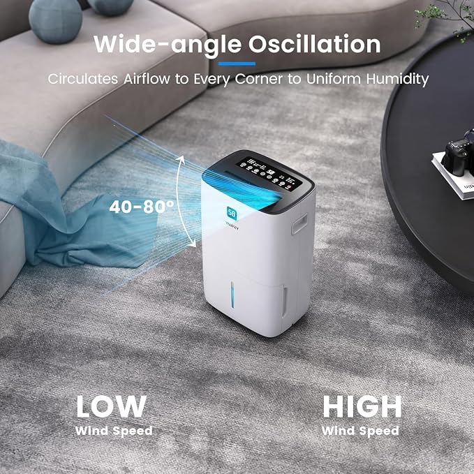 Yaufey 150 Pints Dehumidifier for Home, Basement and Large Room up to 7000 Sq. - Image 4