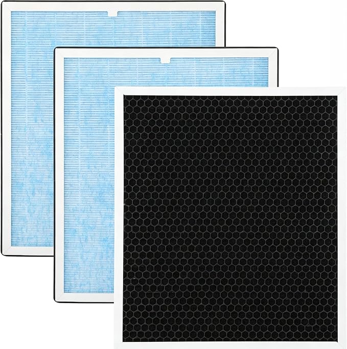 3-Pack HEPA 550 Activated Carbon Filters, MERV 13 | Compatible by HOME