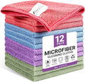 SIFANGKE Microfiber Cleaning Cloth, 12 Pack Assorted Color Cleaning Rags by Unknown