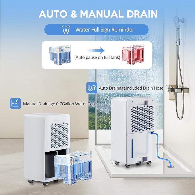 2500 Sq.Ft Dehumidifier with Drain Hose - Image 5