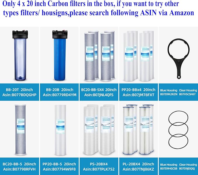 Geekpure Whole House Carbon Block Water Filter Reduce Chlorine Taste Odors- 4.5 - Image 8