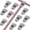 Low Voltage Wire Connector, T Tap Wire Connectors, 2 Pin Solderless Led Strip by Seamaka