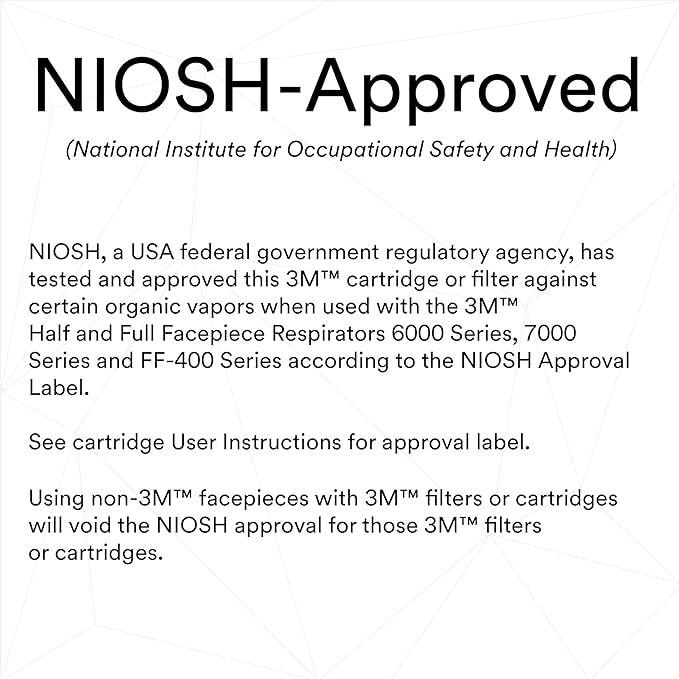 3M P100 Respirator Cartridge/Filter 60923, 1 Pair, NIOSH Approved, Helps - Image 2