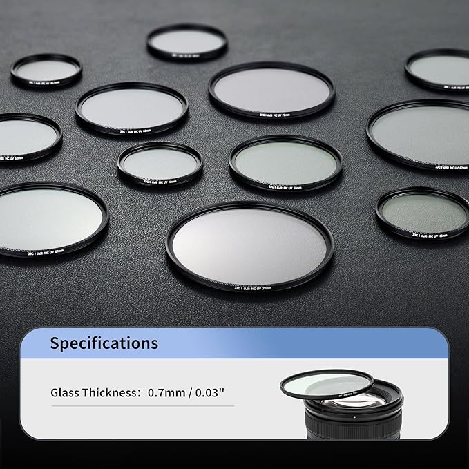 JJC 77mm Ultra Low Reflectivity UV Lens Protection Filter - Image 7