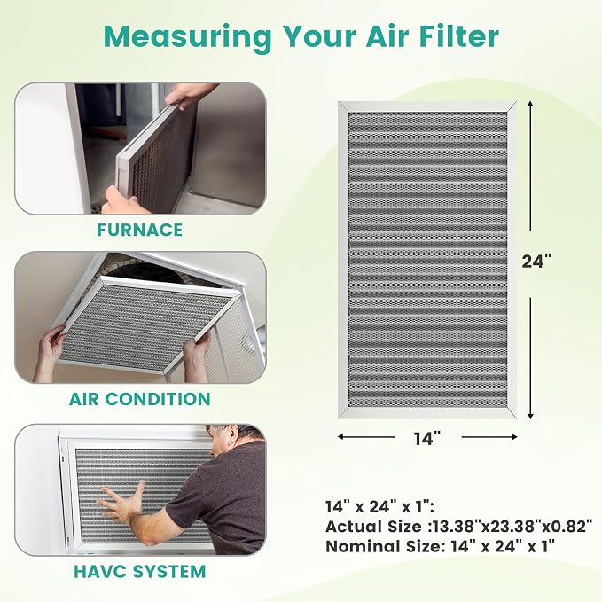 12x24x1 HVAC Furnace Air Filter, Washable Electrostatic Furnace Filter - Image 3