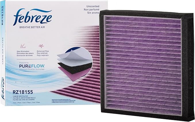 Febreze Odor Control Cabin Air Filter by PUREFLOW RZ18155 Fits 2004-2007 Toyota by Febreze