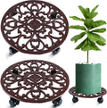 2 Packs 14 Inch Rolling Plant Stand by Planterhoma