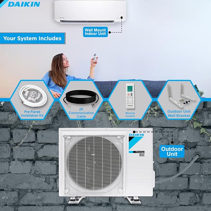 Daikin 9, 000 BTU 18 SEER2 Entra R32 Series Ductless Mini Split Heat Pump - Image 6