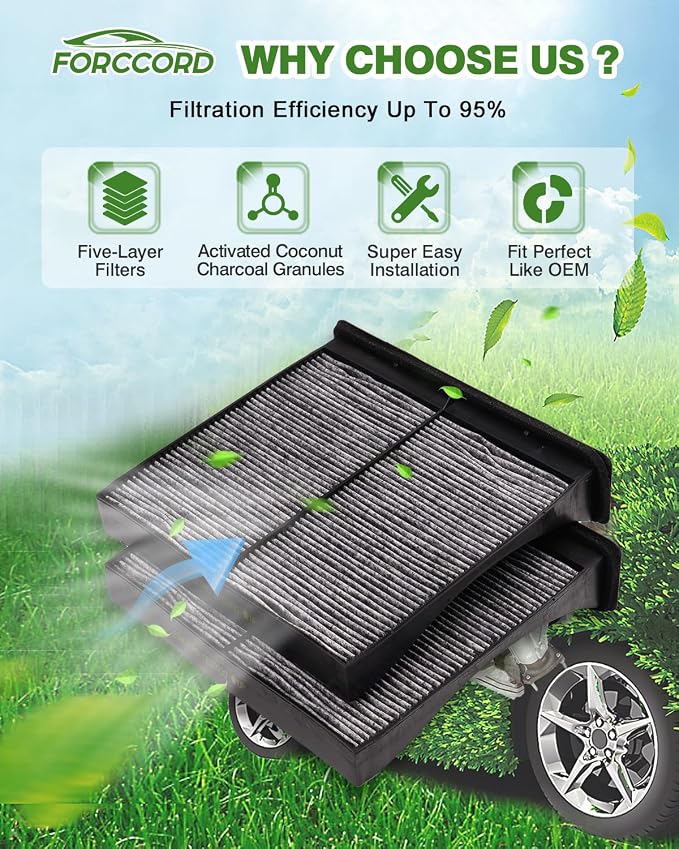 Cabin & Engine Air Filter Fit for Subaru Forester 2009-2018 H4 2.5L, Forester - Image 2