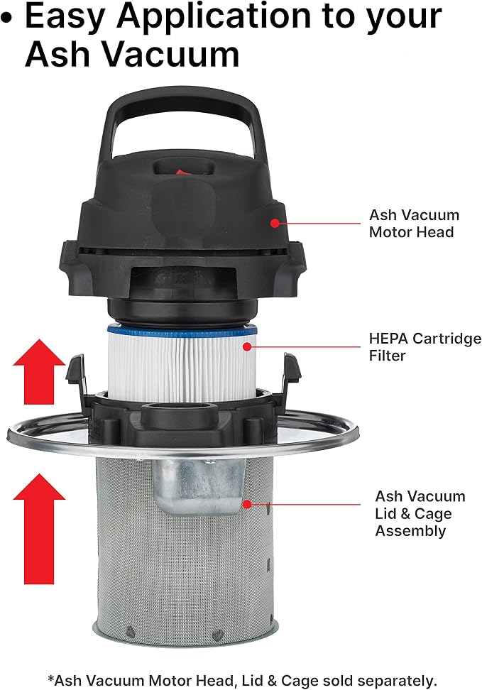 Shop-Vac 9032933 Ash Vacuum HEPA Cartridge Filter, Effective Filtration - Image 3