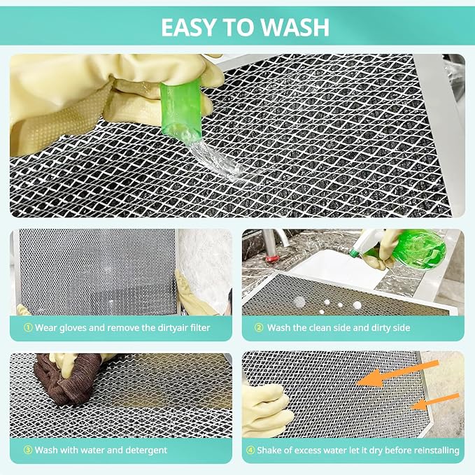 14x14x1 Electrostatic Air Filter, Washable & Reusable Aluminum AC/HVAC Furnace - Image 6