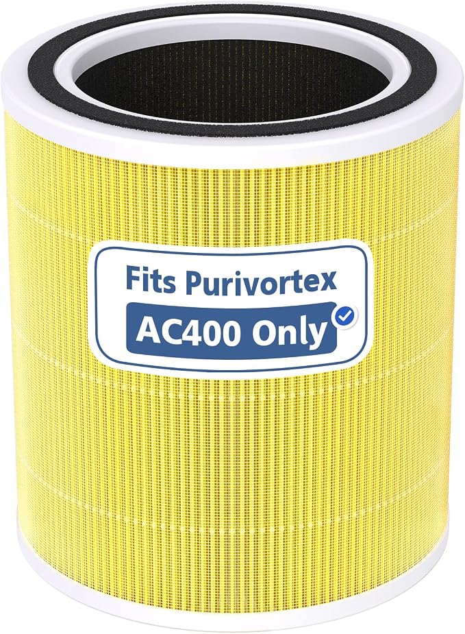 Purivortex AC400 Air Purifiers Pet Care HEPA Replacement Filter, 3-in-1 Filter by Purivortex