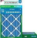 Filterbuy 16x30x2 Air Filter MERV 13 Optimal Smoke & Allergy Defense, by Filterbuy