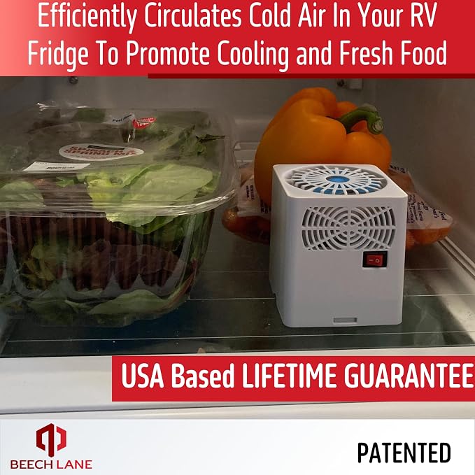 Beech Lane RV Fridge Fan, High Power 3, 000 RPM Motor, Easy On and Off Switch - Image 2