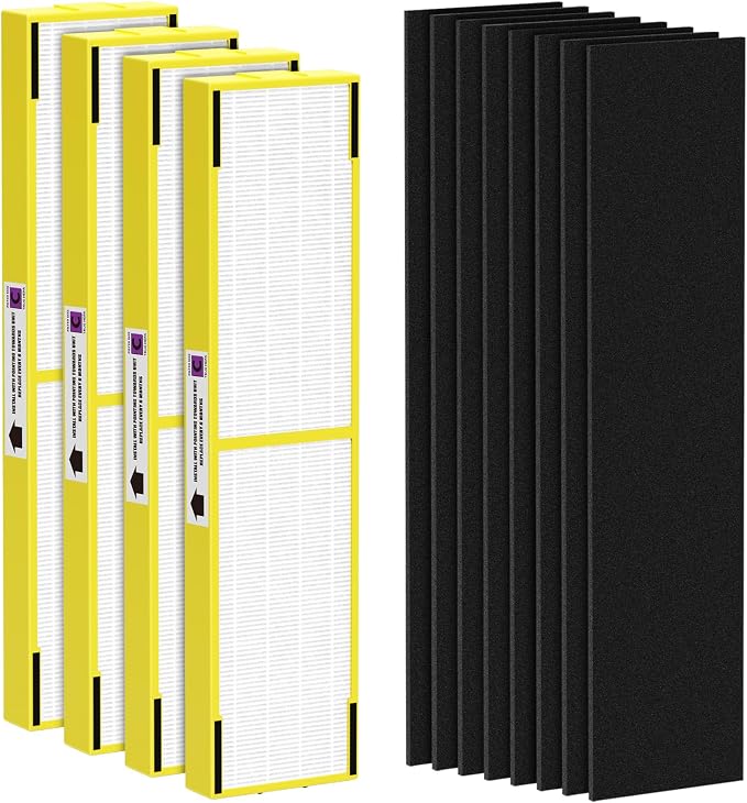 4 Pack FLT5000 True HEPA Replacement Filter C, Compatible by Unknown