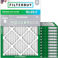 Filterbuy 18x25x1 Air Filter MERV 8 Essential Dust & Allergy Defense, by Filterbuy
