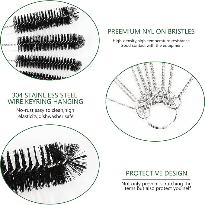 CiaraQ Bottle Cleaning Brushes, 8 Inch Nylon Tube Brush Set, Cleaner - Image 4