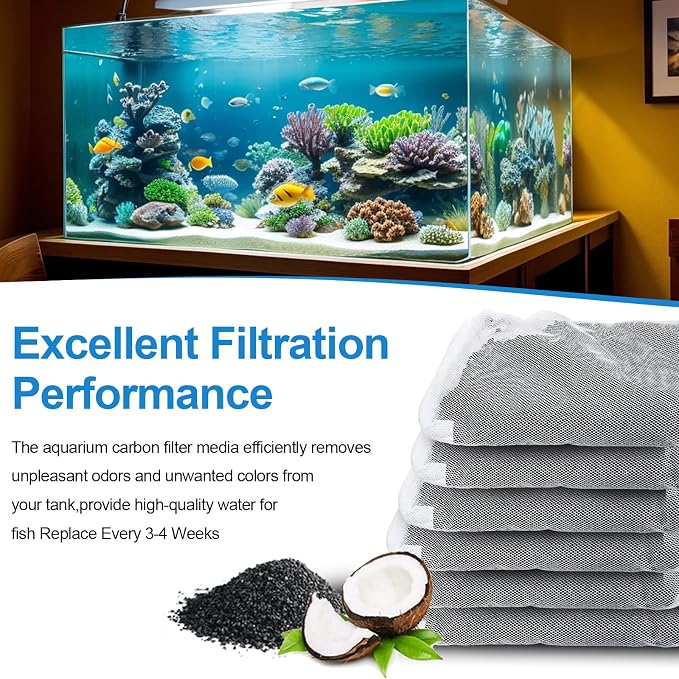6Pack Aquarium Activated Carbon Bags Fit - Image 5