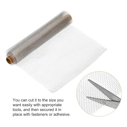 PATIKIL 304 Stainless Steel Wire Mesh Screen, 12 Mesh Woven Air Vent Filter - Image 3