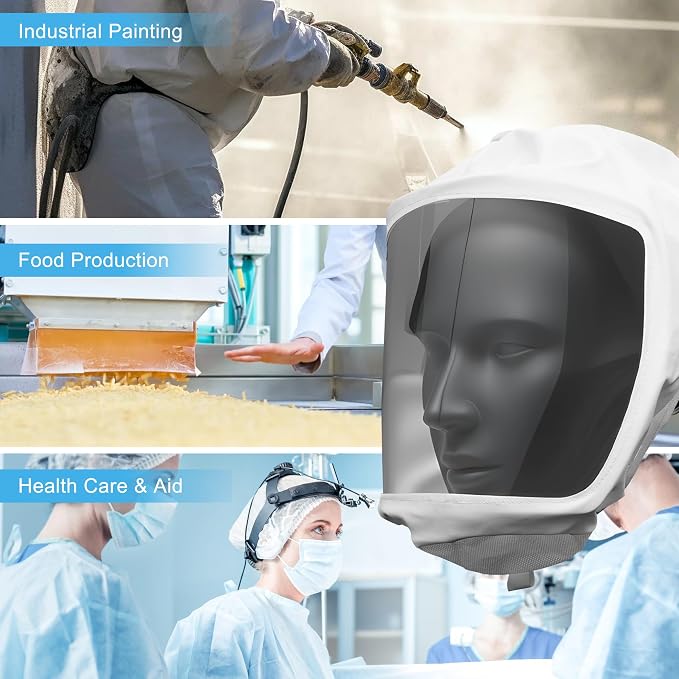 PAPR Headcover with Integrated Suspension, Open-Ear Protective Hood - Image 7