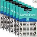 Nordic Pure 16x25x3 Pleated MERV 14 Plus Carbon Air Filters 7 Pack | Actual by NordicPure