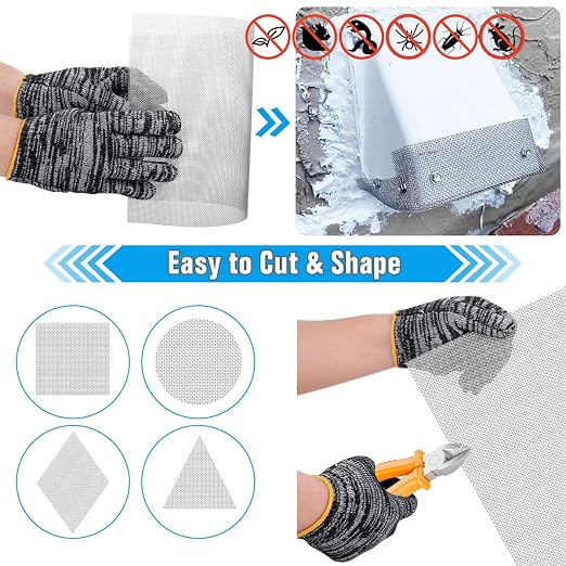 Valchoose 4PACK Stainless Steel Woven Wire Mesh Never Rust, Air Vent Mesh - Image 6