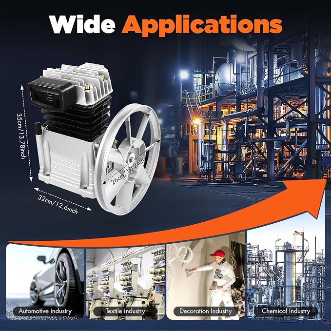 2HP Air Compressor Pump, Air Compressor Pump Head - Image 7