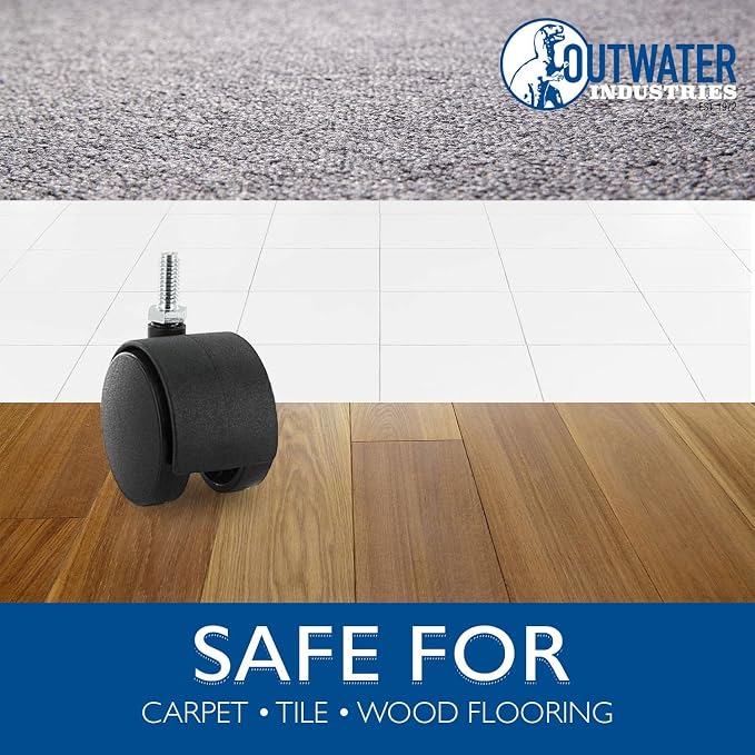 2" Wheel Diameter | Black Nylon Swivel Hooded Samson Twin Wheel Caster | - Image 6