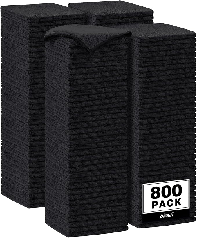 AIDEA Microfiber Cleaning Cloth-800PK, Soft Microfiber Towels by AIDEAHOME