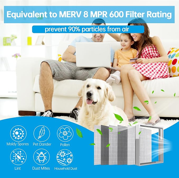 UBeesize 20x25x4 Air Filter – Fits 20x25x4 Slots, Actual Size: 19.37x24.37x3.58" - Image 4