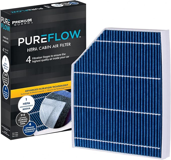 PUREFLOW PC6071HX HEPA Cabin Air Filter | Fits 2010-2017 Audi Q5 2.0L, 3.0L; by PremiumGuard