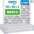 Aerostar 10x10x1 MERV 8, Pleated Air Filter, Box of 6, Made in the USA by AirFiltersDelivered