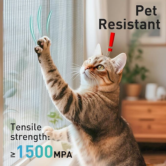 304 Stainless Steel Mesh Window Screen Roll, 47IN x 98.43FT Black Metal Window - Image 6