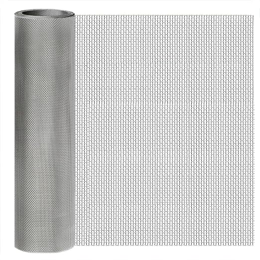 Stainless Steel Mesh Screen 8Mesh 304, 15.7" x 147" Metal Mesh Screen, Rust by welcometoyagjia