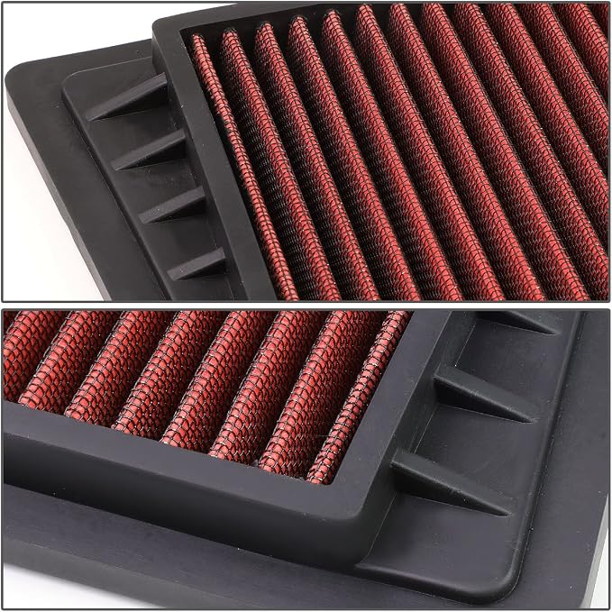 DNA Motoring AFPN-015-RD Clean Air Washable Drop In Panel Air Filter Enhance - Image 3