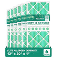 12x30x1 Air Filter | MERV 13 | MOAJ Elite Bacterial & Viral Defense | BASED IN by MOAJ