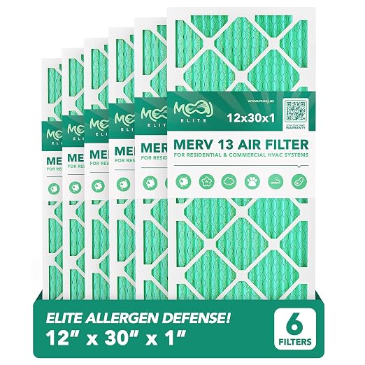 12x30x1 Air Filter | MERV 13 | MOAJ Elite Bacterial & Viral Defense | BASED IN by MOAJ