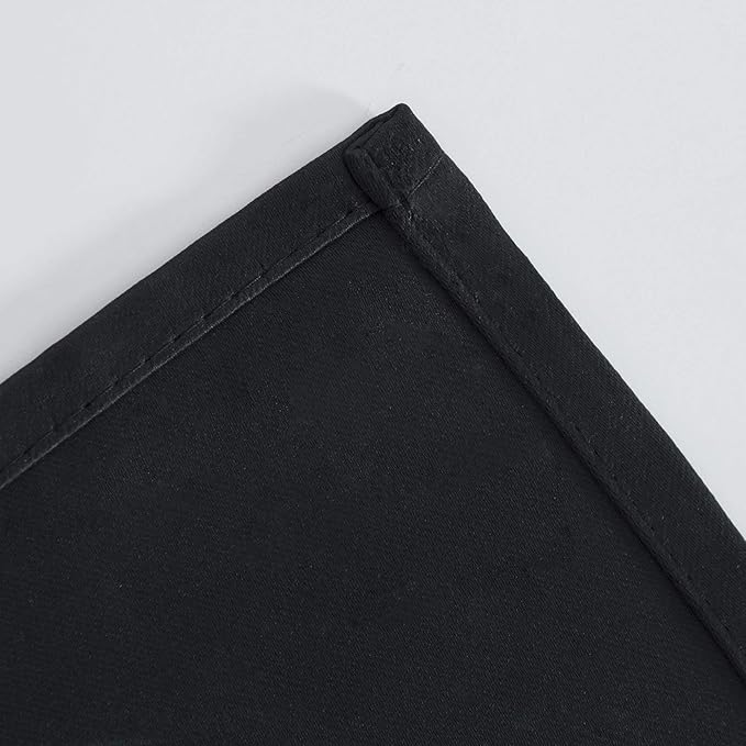 LEMOMO Blackout Curtains 52 x 108 inch/Black Curtains Set of 2 Panels/Thermal Insulated Room Darkening Bedroom Curtains