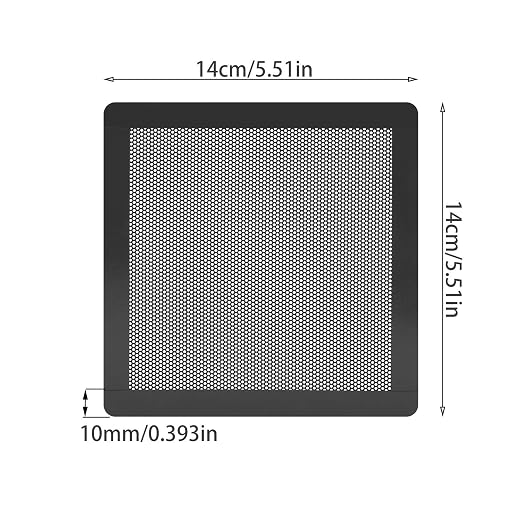 140mm Magnetic PC Case Dust Filter, 4 Pack PVC Mesh 0.8mm | 0.8mm ultra-fine - Image 6