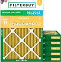 Filterbuy 16x20x2 Air Filter MERV 11 Superior Pet & Allergy Defense, by Filterbuy