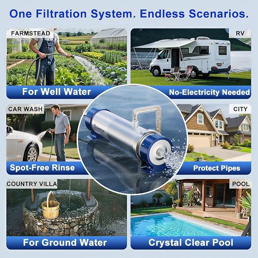 13.21GPM Ultra-Filtration Whole House Water Filter, Stainless Steel Water - Image 5