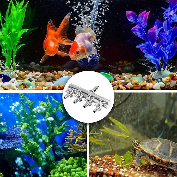 Aquarium Air Pump Valve, Aquarium Air Line Splitter Metal Fish Tank Distributor - Image 7