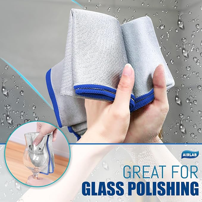 Airlab Glass Polishing Cloth Streak Free Miracle Cleaning Cloth Lint Free - Image 5
