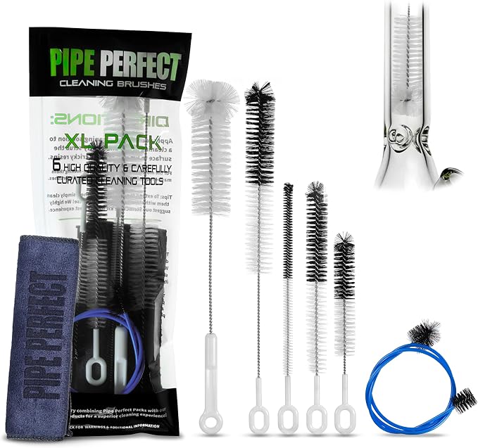 P.Perfect | XL Brush Pack | Large Heavy Duty Pipe Tube Cleaning Brush Kit by StemClenz