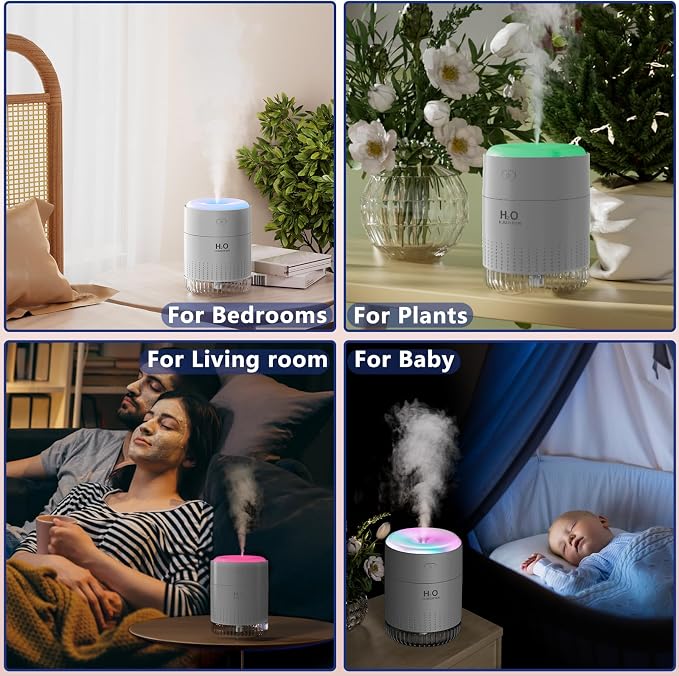 SZO Plant Humidifier Indoor, 500ml Grey - Image 7