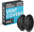 Repa Market 4 Inch Black Round Air Vent Cover by RepaMarket