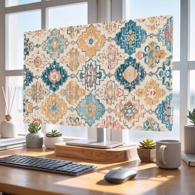 Abstract Retro Boho Ethnic Totem Indoor TV Cover, Elastic TV Screen Protector - Image 4
