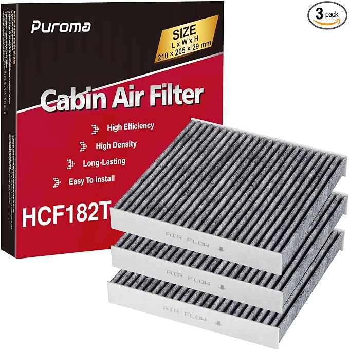 Puroma 3 Pack Cabin Air Filter by Puroma